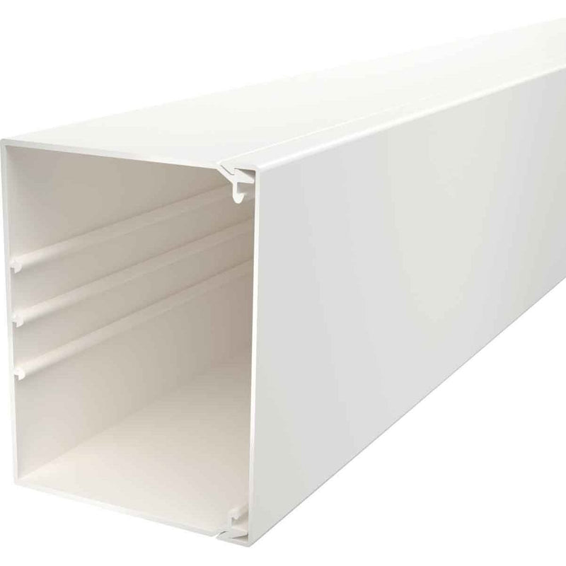 OBO Bettermann - Leitungsführungskanal Wand+Deckenkanal m.Obert. WDK100130RW 100x130mm,PVC − 2 Meter