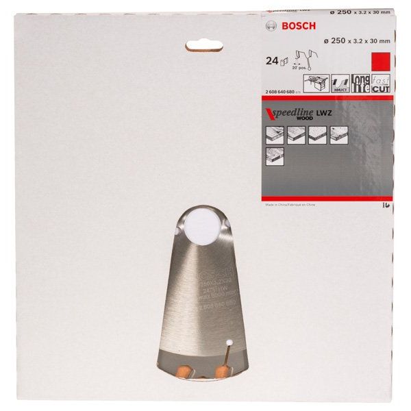 Bosch - Kreissägeblatt PRO Wood Kreissägeblatt, 2608640680 250 x 3,2 x 30 mm