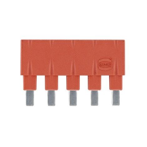 Harting - Zubehör/Ersatzteile für Industriesteckverbinder Steckbrücken 09330009833 5x rot − 5 Stück