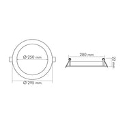 Nobile - Decken-/Wandleuchte LED-Panel Flat 1574081511 840, 350mA, ws