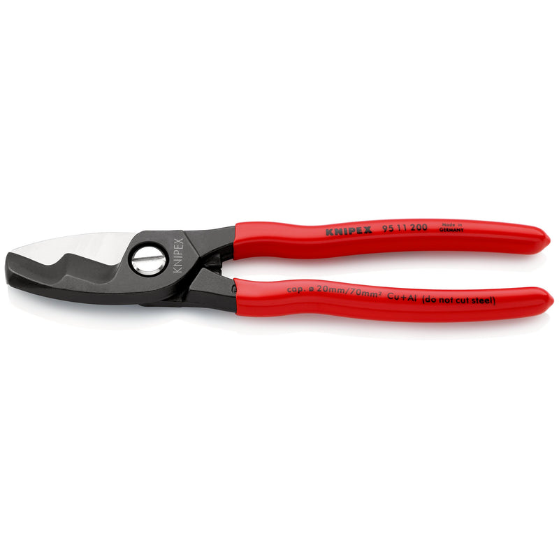 Knipex - Kabelschere 95 11 200 SB mit Doppelschneide