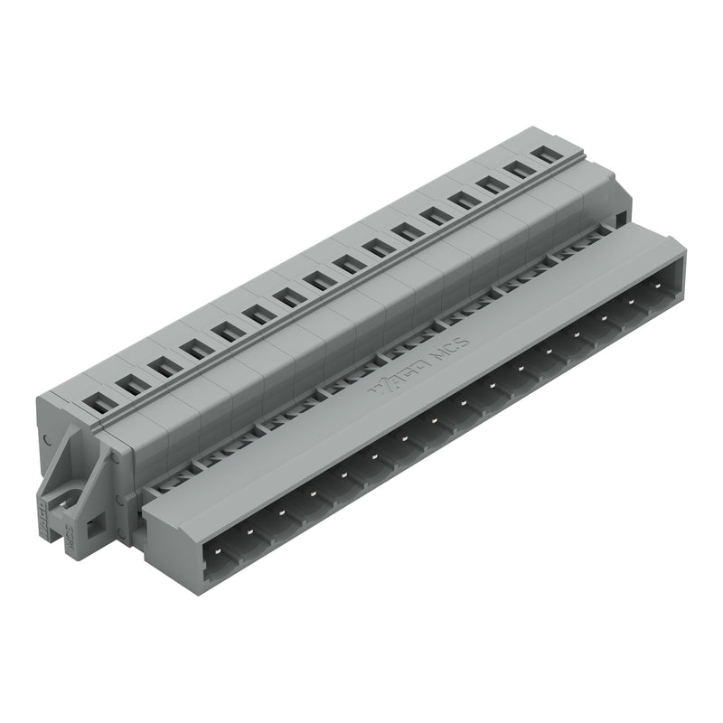 WAGO - Kabelsteckverbinder für Leiterplattensteckverbinder 1-Leiter-Stiftleiste 231-616/019-000 CAGECLAMP,2,5mm²,gr − 10 Stück