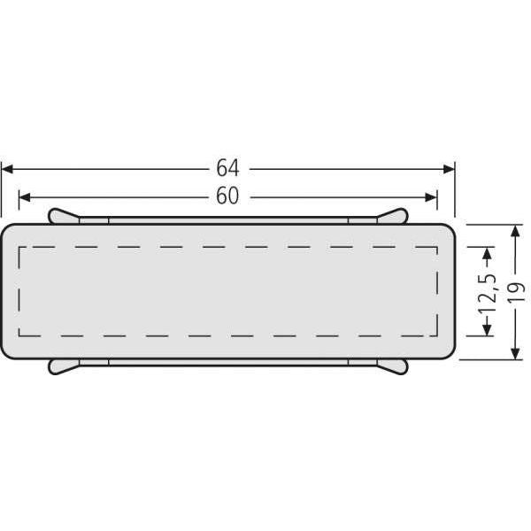 Renz Metallwaren - Bezeichnungsmaterial für Installationsschalterprogramme Namensschild 97-9-00303 mit Feder