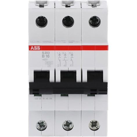ABB Stotz S&J - Leitungsschutzschalter Sicherungsautomat S203-B16 B,6kA,16A,3P