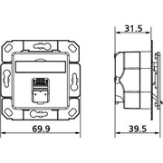 Metz Connect - Kommunikationsanschlussdose Kupfer Anschlussdose C6A Upk 130C371102-I 1xRJ45,Upk,rws − 1 Stück
