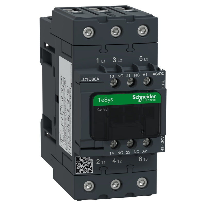 Schneider Electric - Leistungsschütz zum Schalten von Wechselstrom Leistungsschütz LC1D 3p LC1D80AEHE 1S+1Ö,37kW,80A,400V