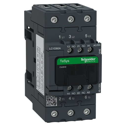 Schneider Electric - Leistungsschütz zum Schalten von Wechselstrom Leistungsschütz LC1D 3p LC1D80AEHE 1S+1Ö,37kW,80A,400V