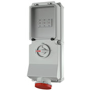 Mennekes - CEE-Steckdose abschaltbar, abgesichert (IEC 60309) Wanddose DUO 6066A 63A,5p,6h,400V,IP44