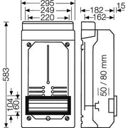 Hensel - Zähler-Leergehäuse Leergehäuse KV 9337 295x583x182mm