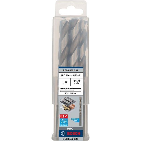 Bosch - Bohrer PRO Metal HSS-G 2608585537 Spiralbohrer 11,9 x