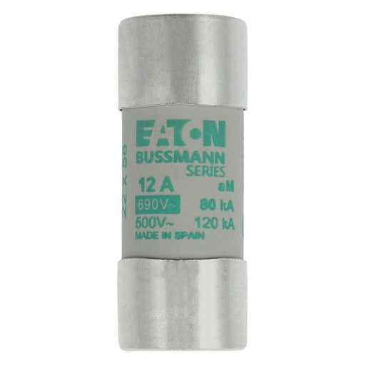 Eaton - Zylindrische Sicherung Sicherungseinsatz Nieders. CYLINDRICA#C22M12 12A AC 690V 80kA − 10 Stück