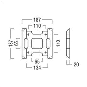 Zumtobel Group - Elektrisches Zubehör/Ersatzteile für Leuchten Hinterbauhalter RESCLITE P #59010606