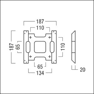 Zumtobel Group - Elektrisches Zubehör/Ersatzteile für Leuchten Hinterbauhalter RESCLITE P #59010606