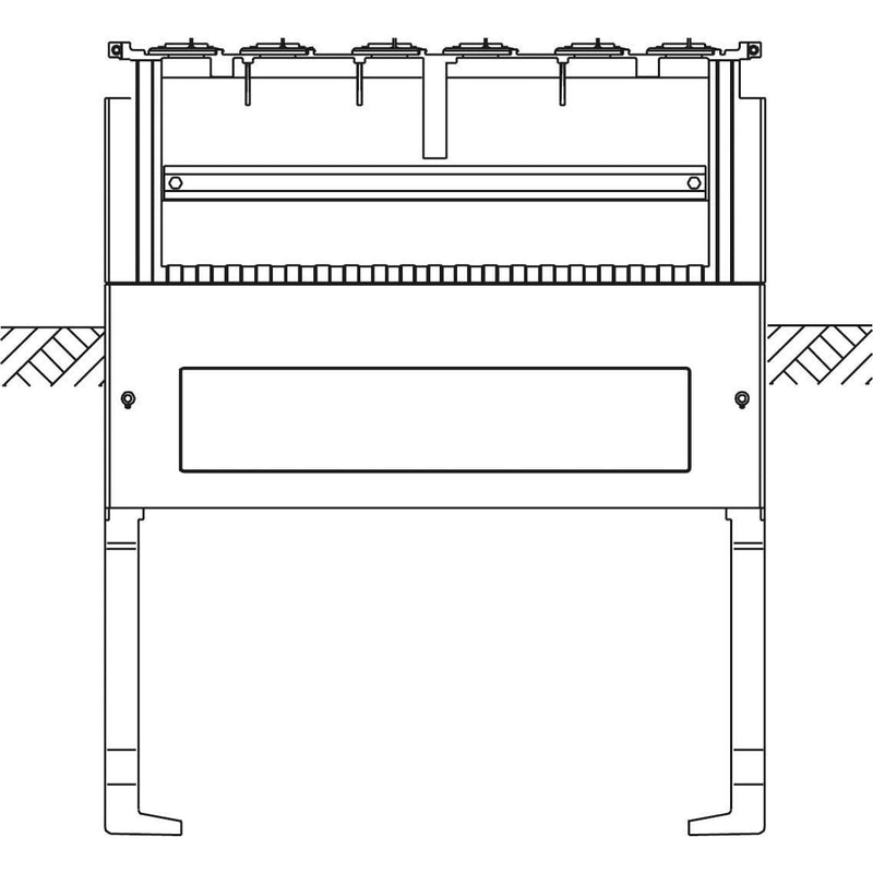 ABN - Sockel/Sockelelement (Schaltschrank) Festplatzsockel Gr.1 SX009 3-feld Höhe 900mm