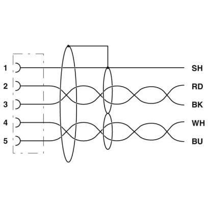 Phoenix Contact - Konfektioniertes Sensor-Aktor-Kabel Bussystem-Kabel SAC-5P- 2,0-#1419034 − 1 Stück