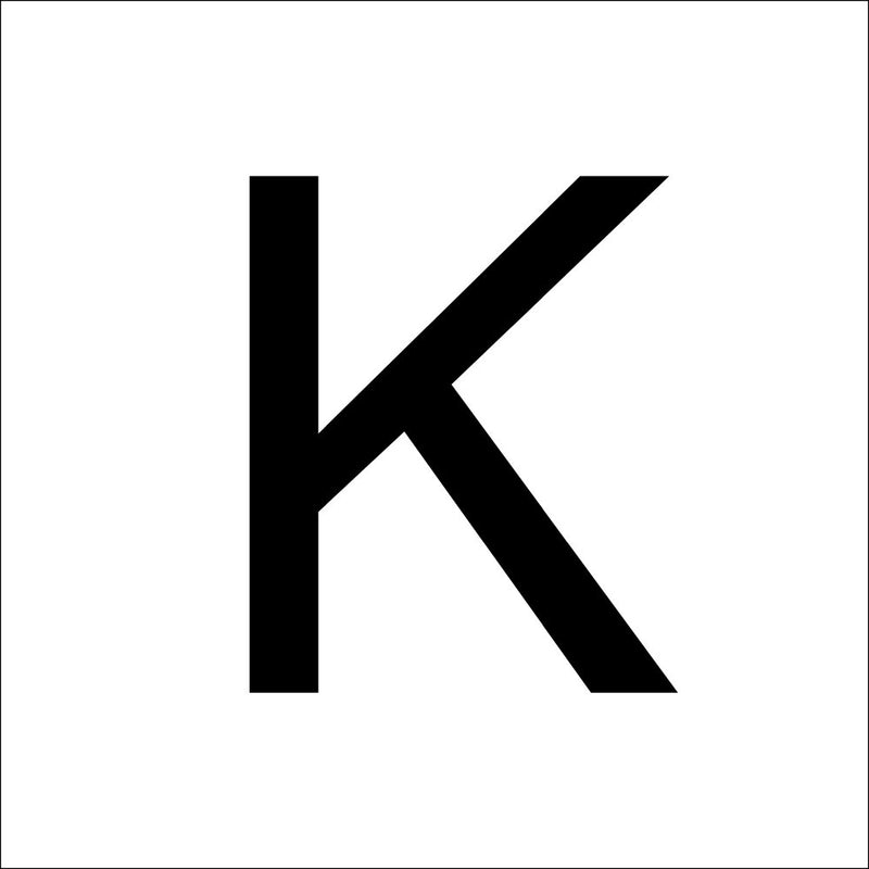 RZB - Beschriftung Buchstaben/Zahlen Buchstabe "K" 99223.013.K 120mm