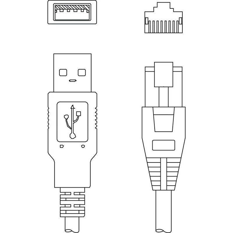 Leuze - Konfektioniertes Sensor-Aktor-Kabel Verbindungsleitung KB USB-1 IT 190x