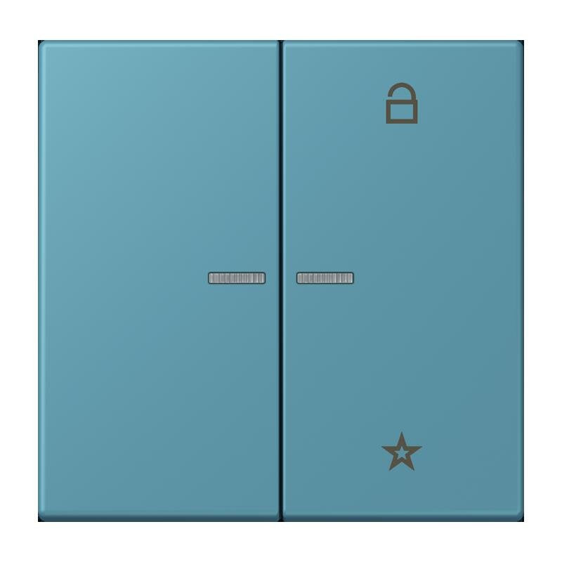 Jung - Bedienelement intelligent eNet Taster Universal 1f. FM LC 1701 212 ceruleen vif (32031)