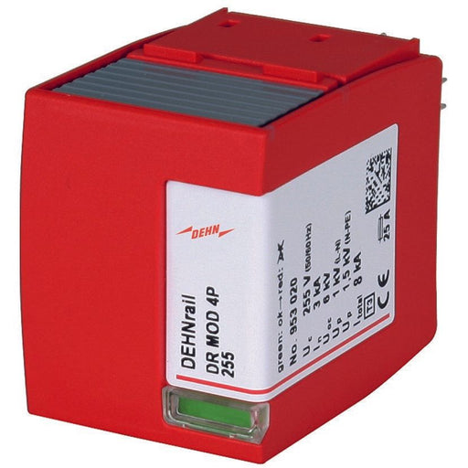 DEHN - Geräteüberspannungsschutz für Energietechnik/Stromversorgung Überspannungsableiter DR MOD 4P 255 Typ 3 für DEHNrail