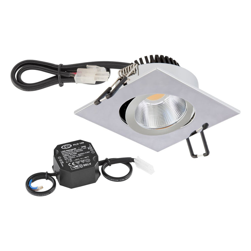 EVN Lichttechnik - Downlight/Strahler/Flutlicht P-LED Deckeneinbauleuchte PC24N61140 4000K 230V quad.chr