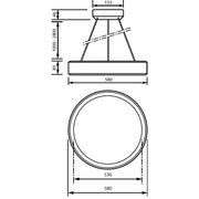 Philips Lighting - Pendelleuchte 3D-LED-Leuchte TCBRLP 46S #86386600 930