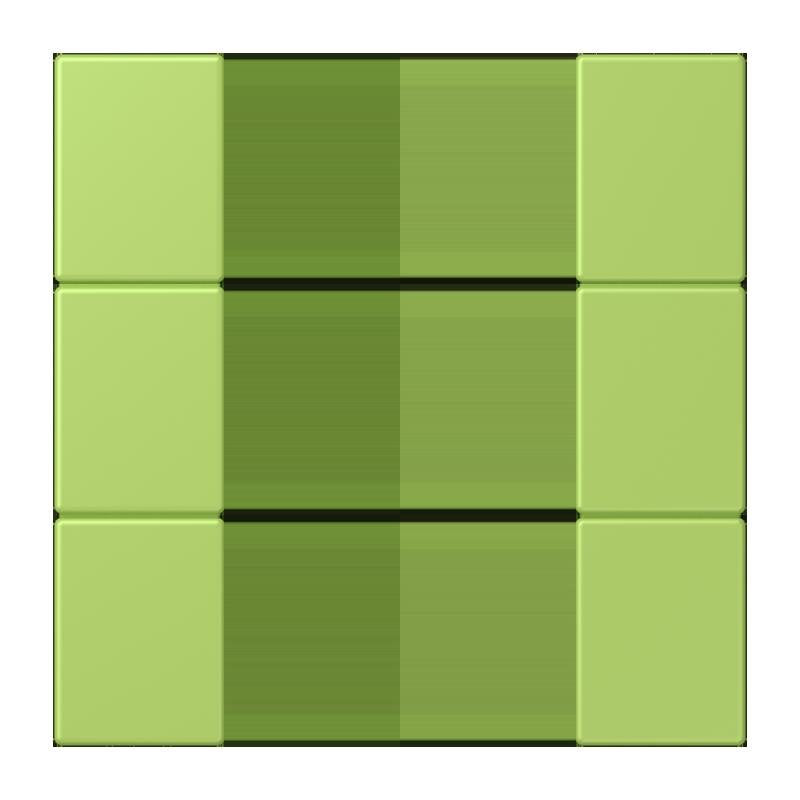 Jung - Abdeckung/Bedienelement für Installationsschalterprogramme Tastensatz 3fach LC 503 TSA 221 vert clair