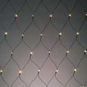 Hellum - Festbeleuchtung LED-Netz 3x3m 208LED ww 555172 verlängerbar grün