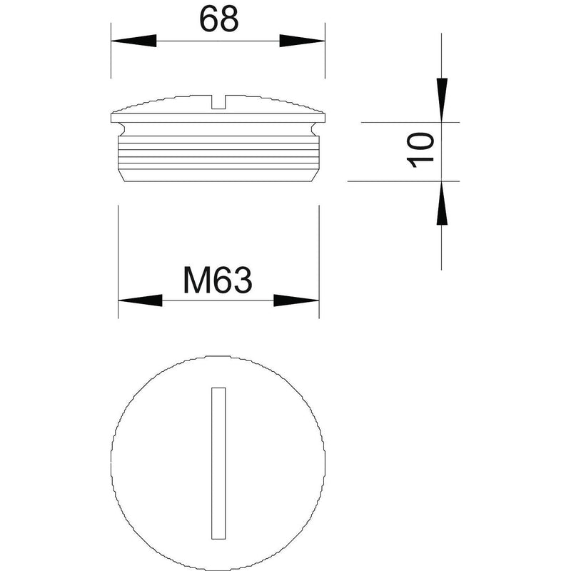 OBO Bettermann - Verschlussschraube 168 MS M63 − 25 Stück