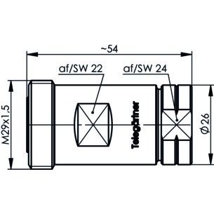 Telegärtner - Koax-Steckverbinder 7-16-Kabelbuchse SIMFIX 100024481 G23 (1/2Z FLEX)