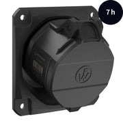 Walther Werke - CEE-Anbausteckdose (IEC 60309) CEE NEO Anbaudose schräg FW532507CC 32A 5P 7h IP54