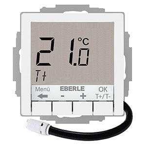 Eberle Controls - Raumthermostat/Uhrenthermostat UP-Thermostat UTE4100F-RAL9016-G55 Hinterleuchtung weiß