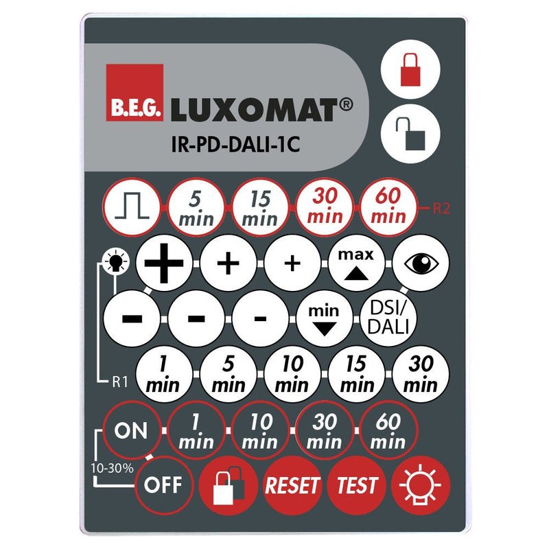 BEG Brück Electronic - Zubehör/Ersatzteile für Bewegungsmelder IR-Fernbedienung IR-PD-DALI-1C