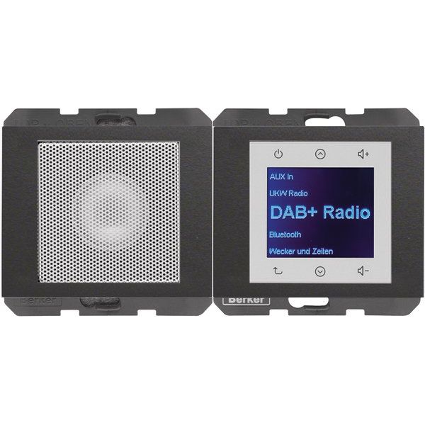 Berker - Elektronik-Gerät für Installationsschalterprogramme Radio mit Lautspr. DAB+, B 30807006 t.,K.x anth