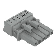 WAGO - Steckverbinder für steckbare Gebäudeinstallation Buchse 5-polig 890-245/062-000 Kod. B,grau − 50 Stück