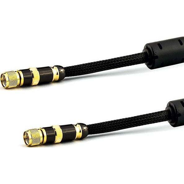 E+P Elektrik - Konfektioniertes Koaxkabel SAT-Anschlusskabel 1,5m sw BF 15 >95dB