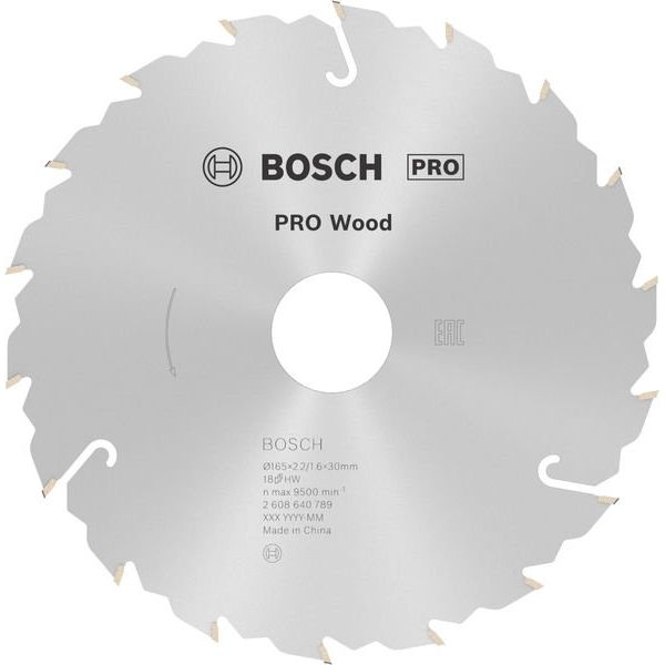 Bosch - Kreissägeblatt PRO Wood Kreissägeblatt, 2608640789 165 x 2,2 x 30 mm