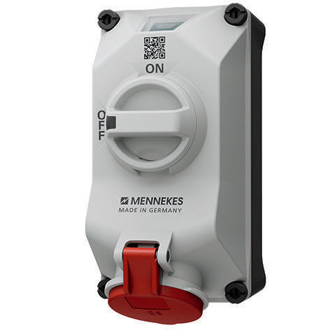 Mennekes - CEE-Steckdose abschaltbar, abgesichert (IEC 60309) Wandsteckdose 5611506H DUOi 16A 5P6h