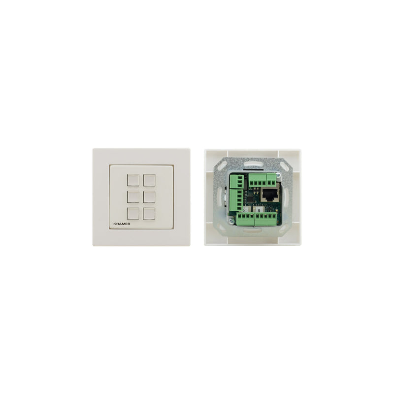 Kramer - Zentrales Steuersystem für Gebäude 6-Tasten Raumsteuerung RC-306/US-D(W/B) Frontblende sw/ws
