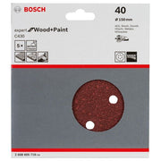 Bosch - Schleifpapier/Schleifvlies Schleifblatt C430, 150 mm, 2608605716 40 6 Löcher Klett