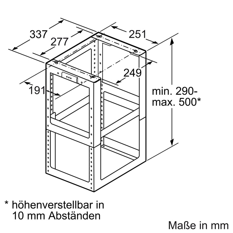 Siemens - Zubehör/Ersatzteile für Dunstabzugshauben Montageturmverlängerung LZ12510 500mm