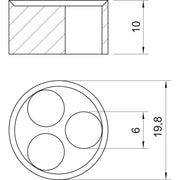 OBO Bettermann - Durchführungstülle Mehrfachdichteinsatz 107 C VM 25 3x6 sw