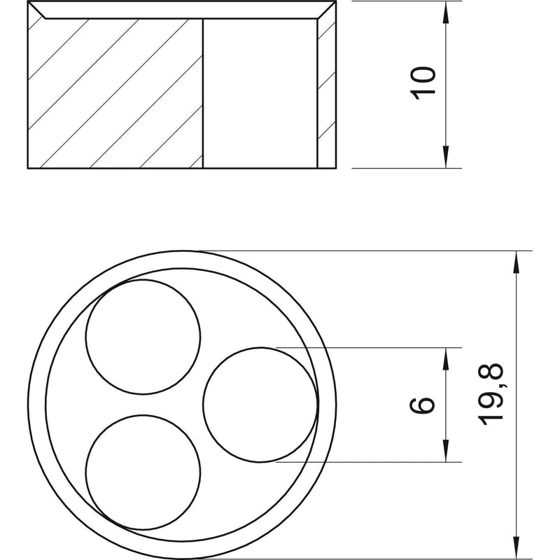 OBO Bettermann - Durchführungstülle Mehrfachdichteinsatz 107 C VM 25 3x6 sw