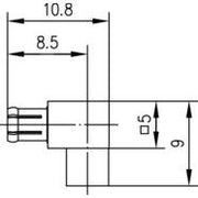 Telegärtner - Koax-Steckverbinder MCX-Kabelwinkelstecker 100024990 − 5 Stück