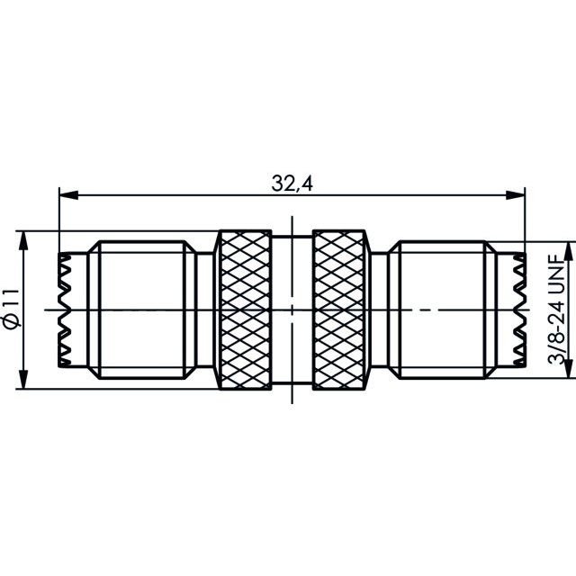 Telegärtner - Koax-Kupplung MiniUHF-Kupplung (F-F) 100024362 − 5 Stück