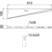 OBO Bettermann - Ausleger für Kabeltragsystem Wand+Stielausleger AW 55 81 FT tauchf.vz