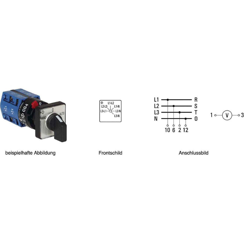 Kraus&Naimer - Voltmeterumschalter CG4 A025-620 FS2 ohne 0-Stellung