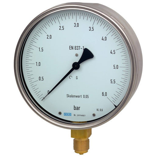 Wika Wiegand - Rohrfedermanometer Feinmessmano 312.20.160 VA 9020241 -1.+5barCl06G1/2Bunt