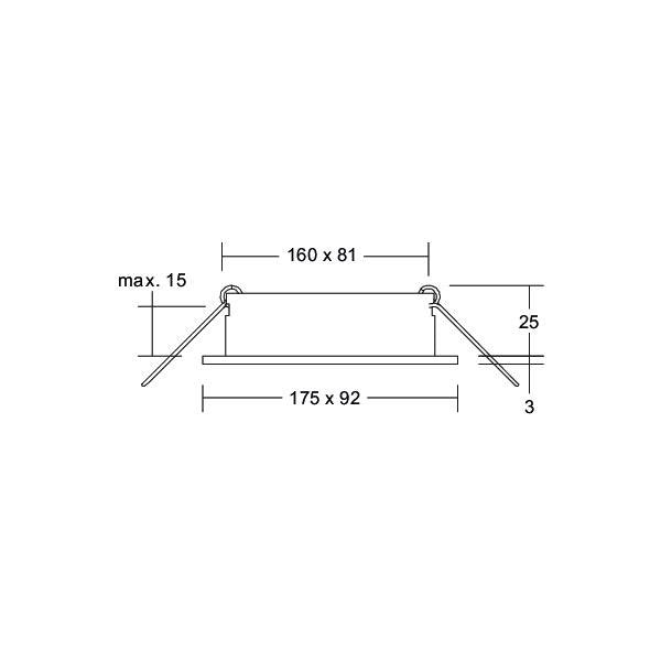 Brumberg Leuchten - Downlight/Strahler/Flutlicht Einbaumodul rechteckig 45023550 2-fach