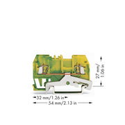 WAGO - Schutzleiter-Reihenklemme Schutzleiterklemme 279-907 gn/ge 0,08-1,5qmm