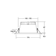 Brumberg Leuchten - Downlight/Strahler/Flutlicht LED-Einbaudownlight 12564073 CCT